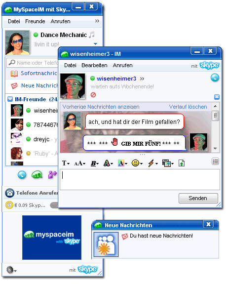 MySpaceIM Screen Shots
