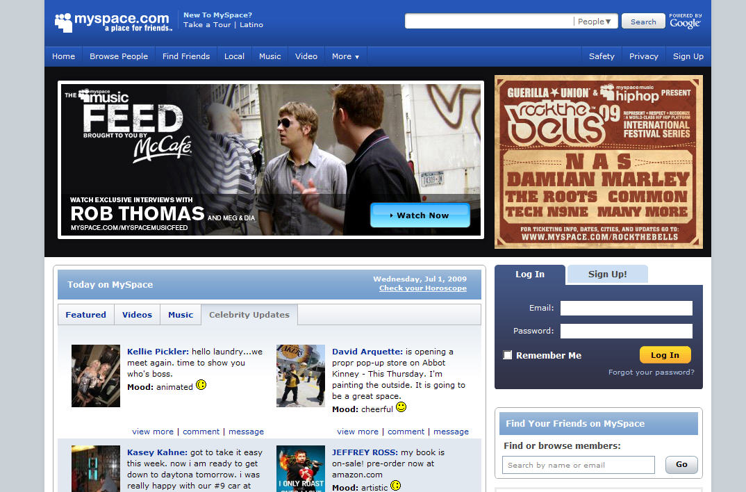 Setting up a MySpace Account