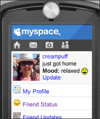 MySpace on mobile