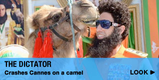 The Dictator Crashes Cannes on a camel