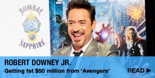 Robert Downey Jr. Getting fat $50 million from ‘Avengers’