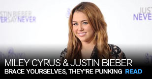 Miley Cyrus and Justin Bieber