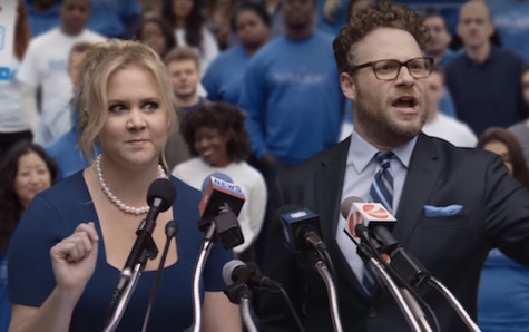 Watch Amy Schumer and Seth Rogen's Election-Themed Super Bowl Commercial